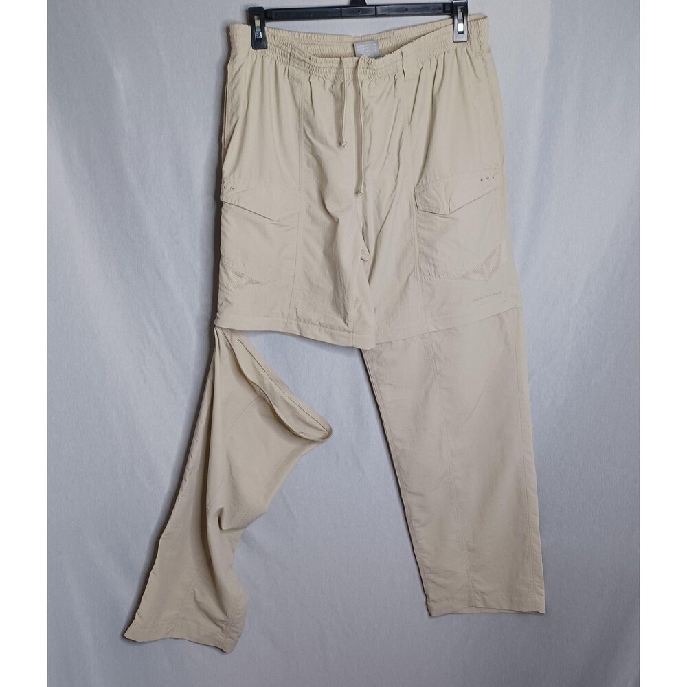 Columbia PFG Convertible Pants Mens 37x30 Beige Fishing Cargo Quick Dry Hiking